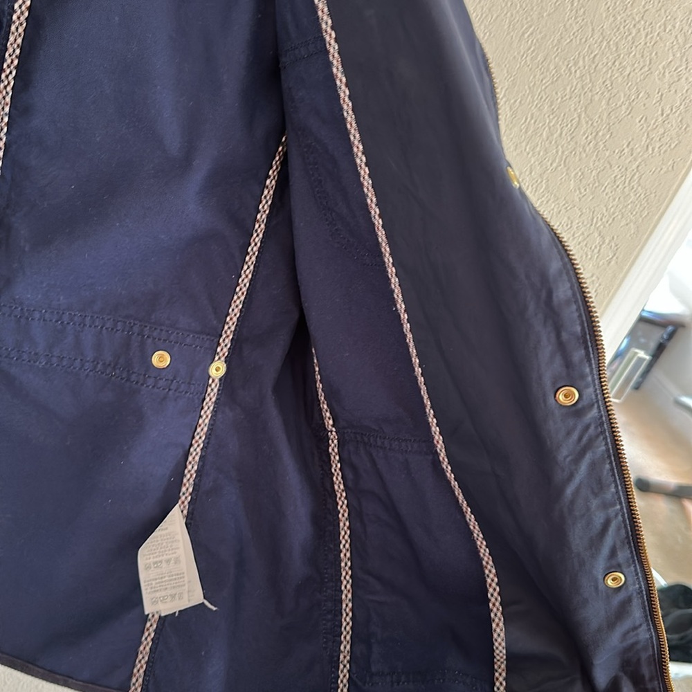J Crew Downtown Field jacket - waxed cotton navy blue - Picture 6 of 8